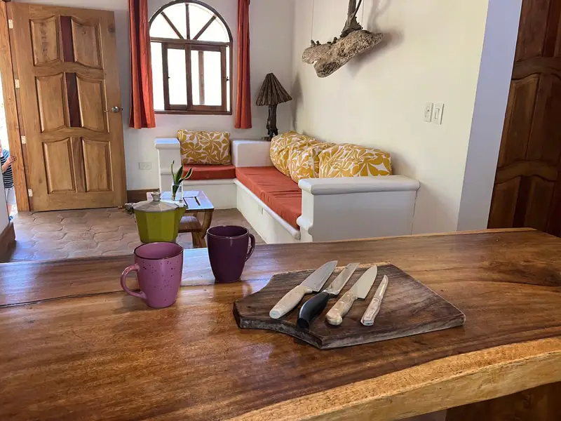 The kitchen table of Casita Blanca