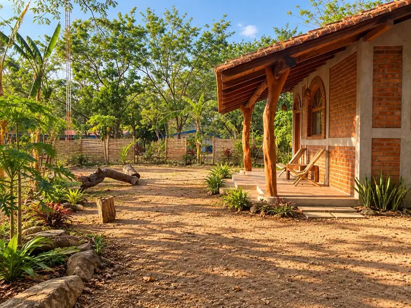 The yard of Casa Ladrillos